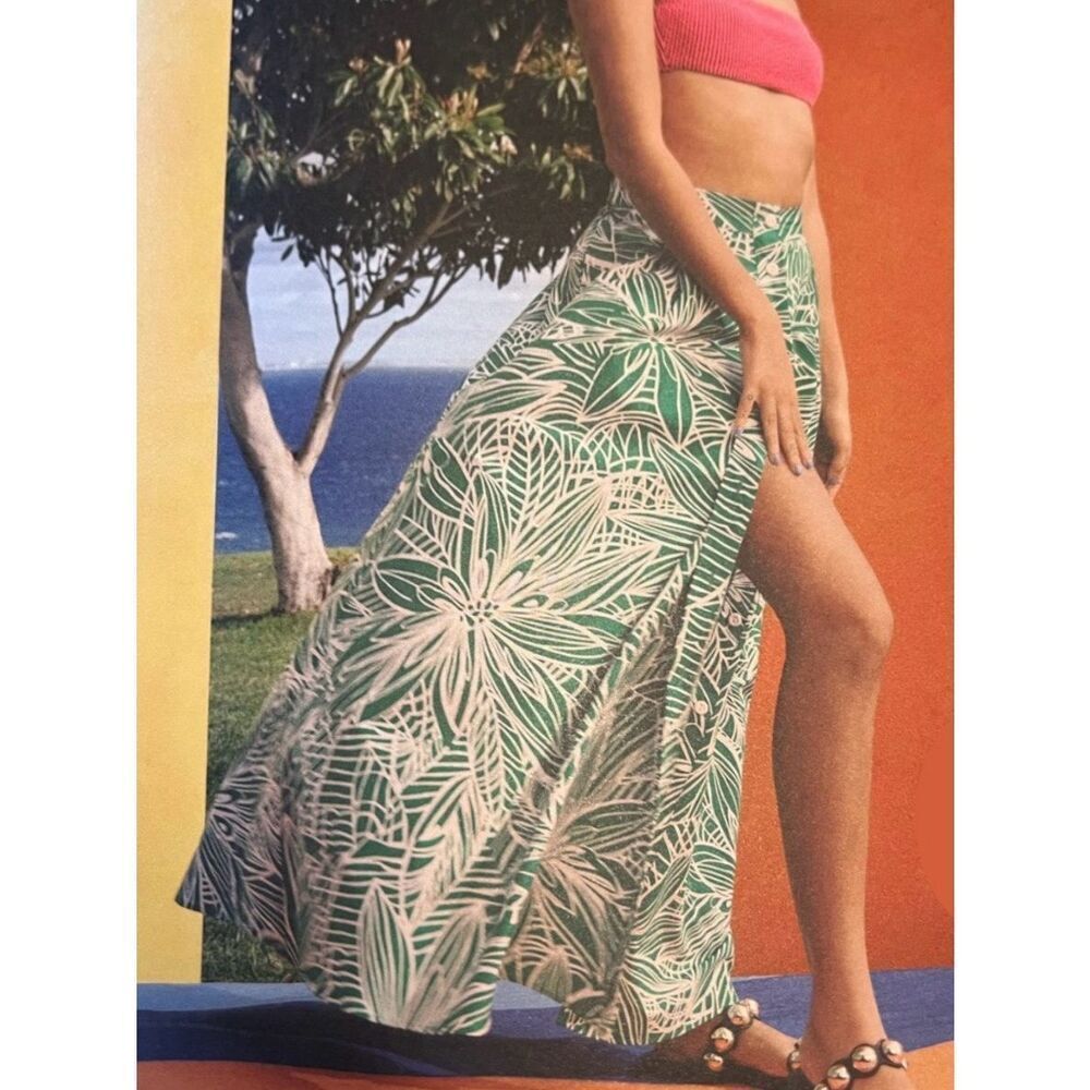 NEW Women’s M Tabitha Brown for Target Linear Floral Print Maxi Skirt - Picture 5 of 8